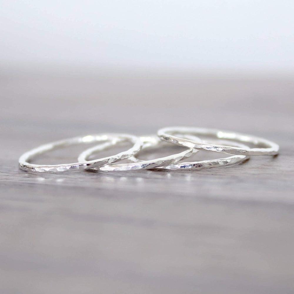 Thin Silver Stacker Ring - womens jewellery by indie and harper