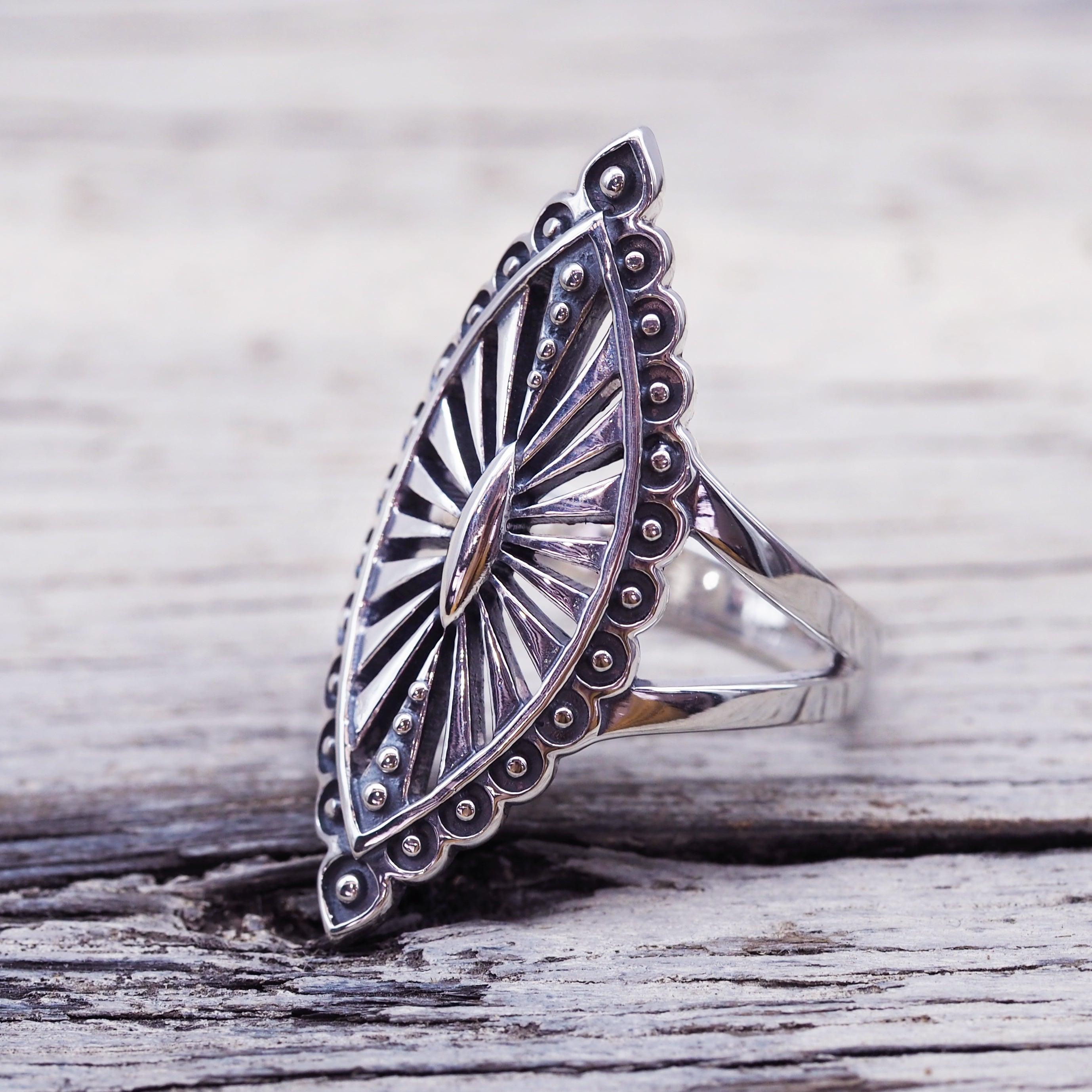 Tribal Mandala Ring - womens jewellery by indie and harper