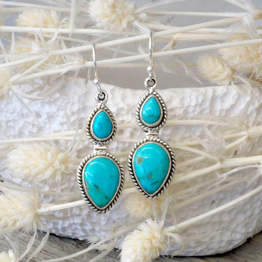Turquoise Earrings - womens turquoise jewellery by indie and harper