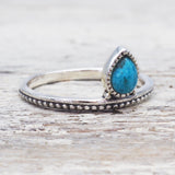 Turquoise Petal Ring - womens jewellery by indie and harper