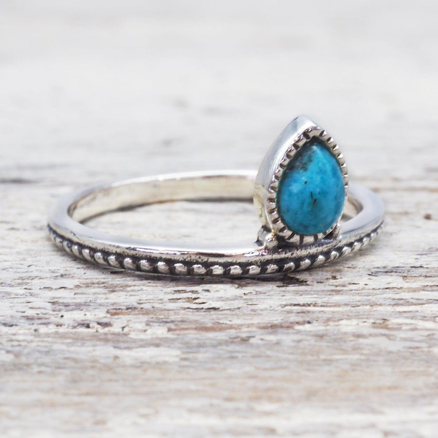 Dainty silver Turquoise Ring - womens turquoise jewellery by Australia jewellery brand indie and harper