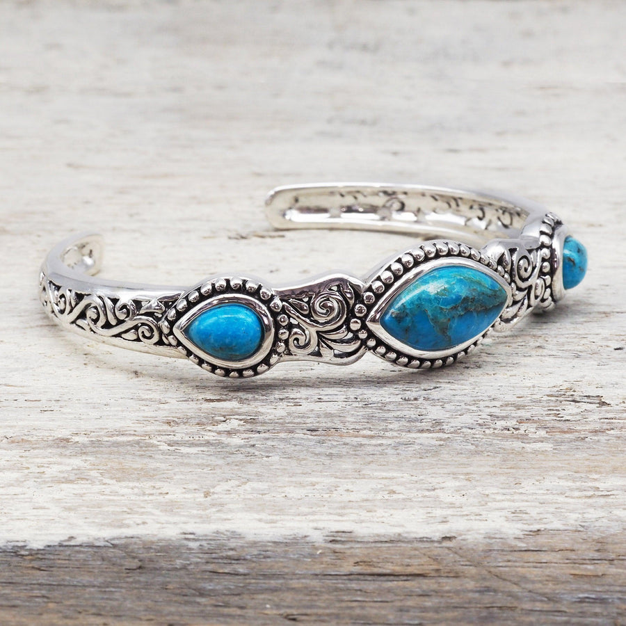 Turquoise Vine Cuff - womens jewellery by indie and harper