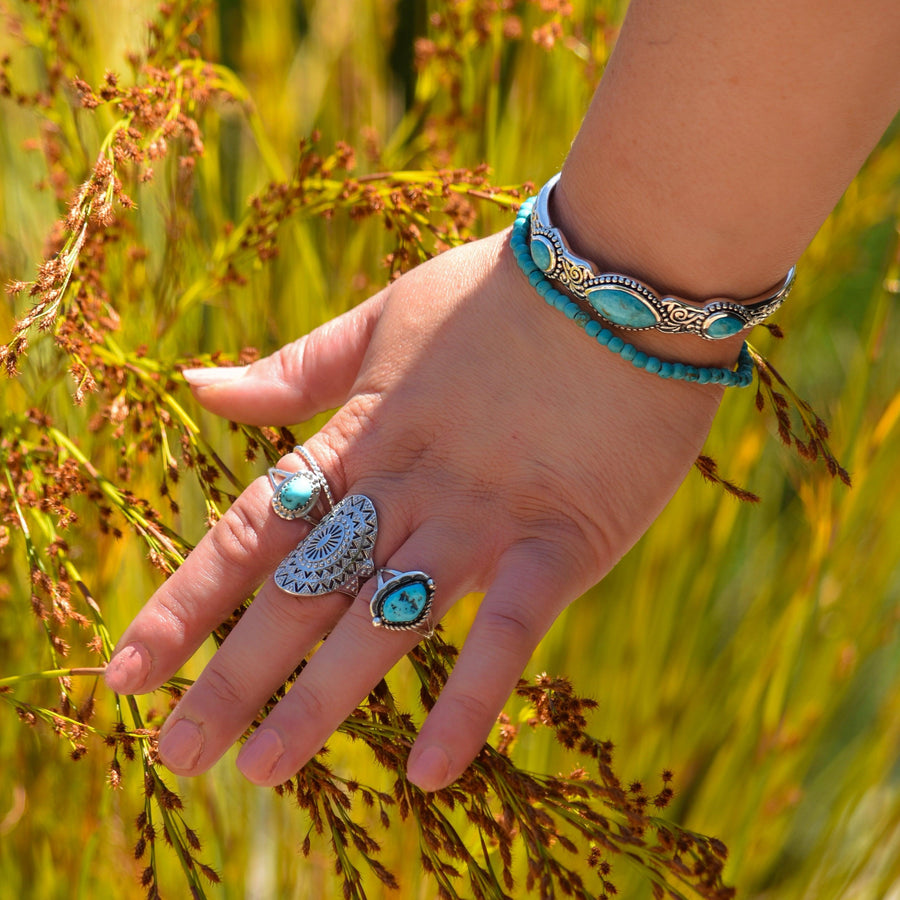 Turquoise Vine Cuff - womens jewellery by indie and harper