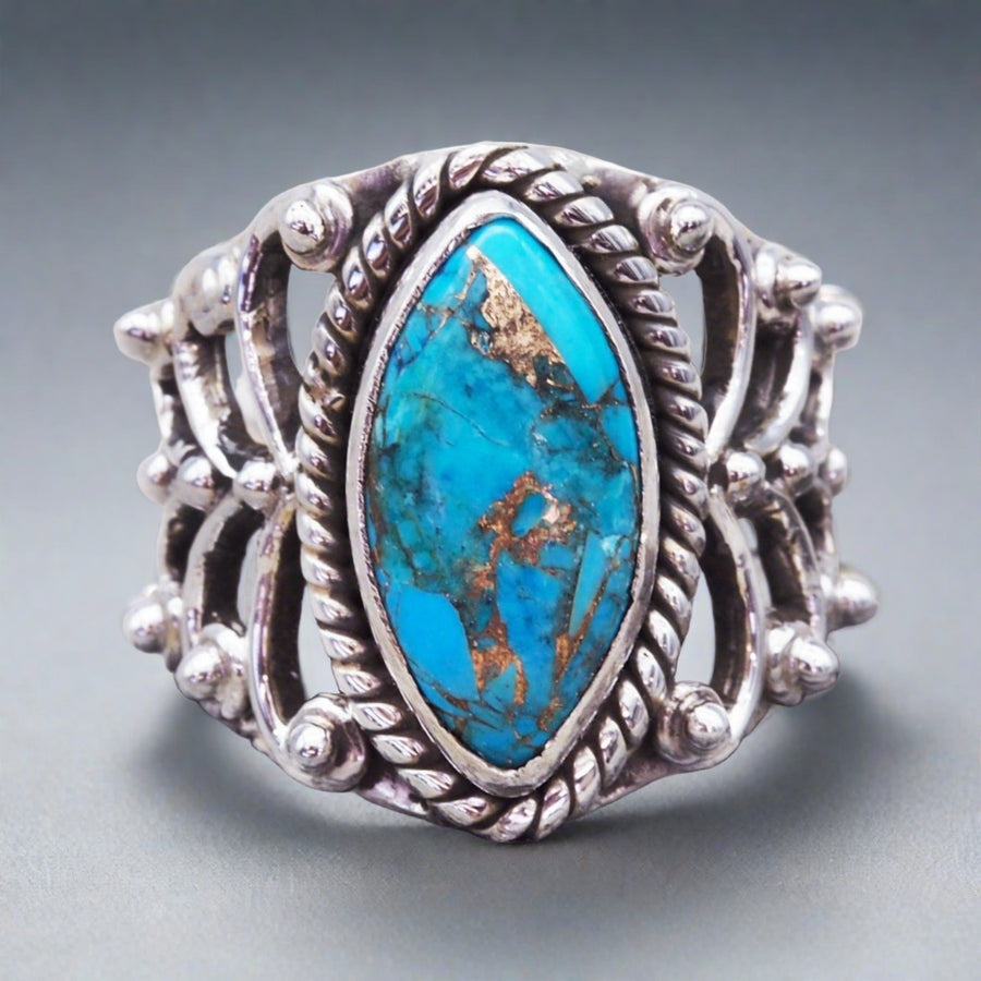 statement sterling silver turquoise ring - women's turquoise jewellery australia
