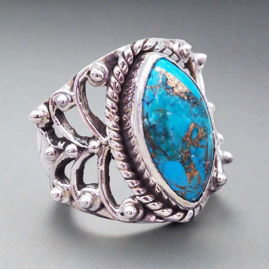 sterling silver turquoise ring - women's turquoise jewellery australia