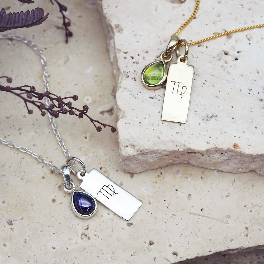 Virgo Pendant Necklace - womens jewellery by indie and harper