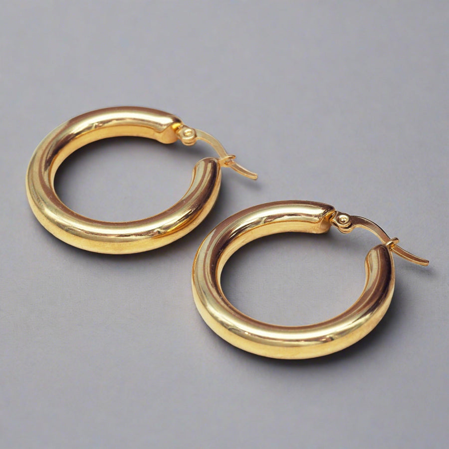 Gold Earrings - womens gold waterproof jewellery - Australian jewellery brand