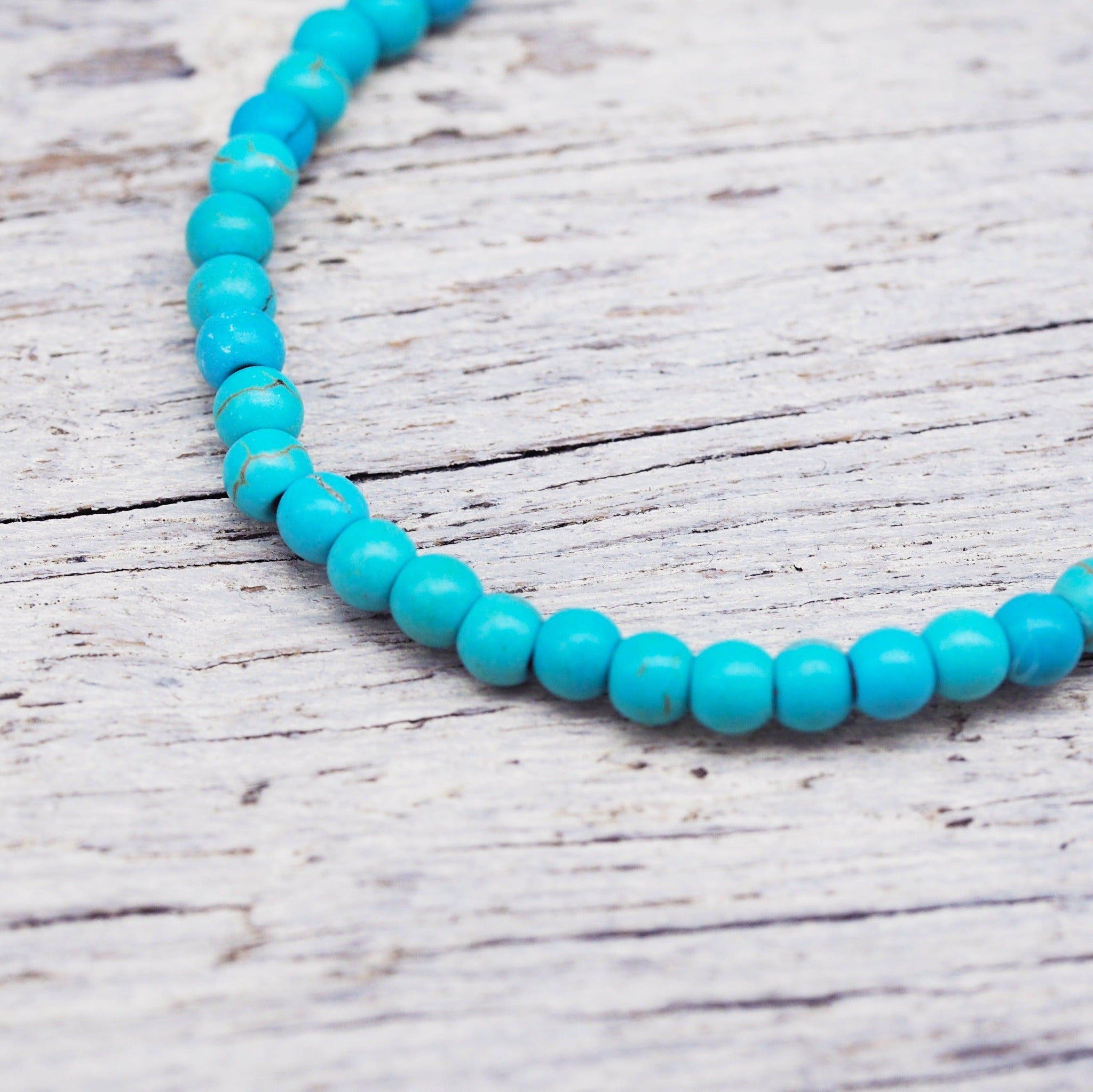Natural turquoise Beaded Bracelet - beaded jewelry by australian jewellery brands indie and Harper 